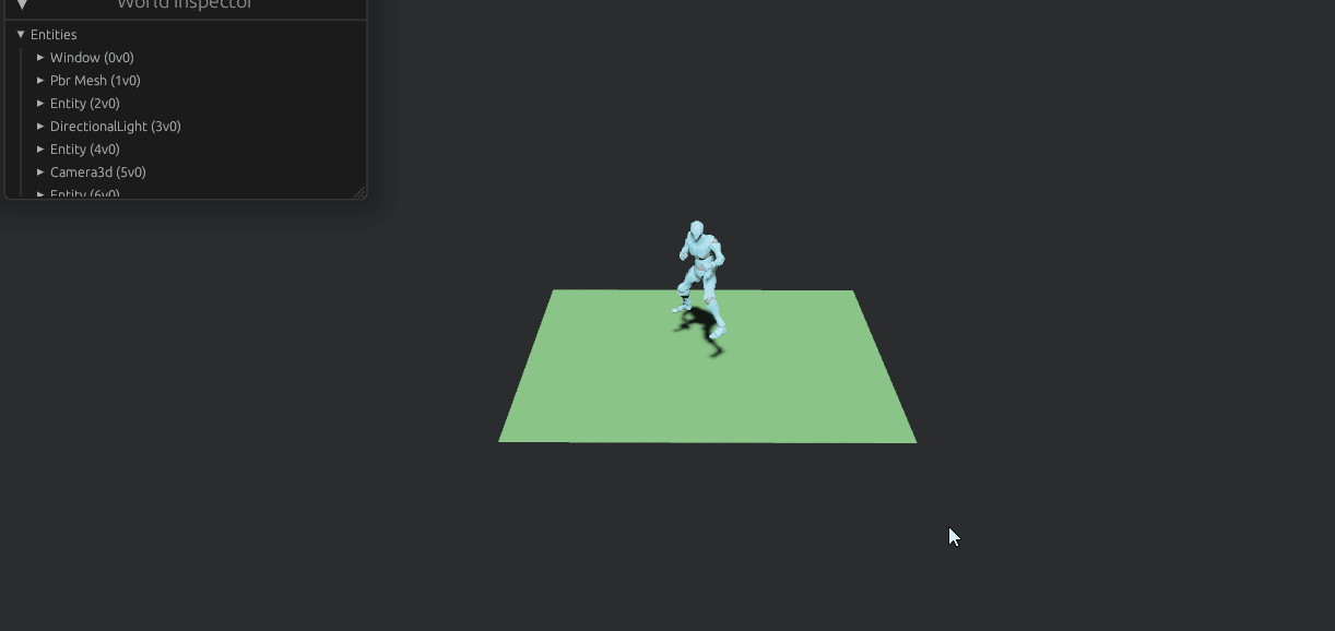 A gif of smooth transitions between character animations.